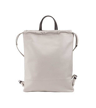 Дамска раница от естествена кожа в перлен нюанс Linosa снимка