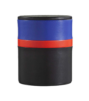 Кожена кутия в черно и синьо Mirk снимка