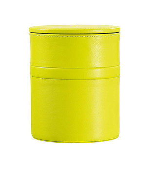 Кожена кутия в цвят лайм Mirk снимка