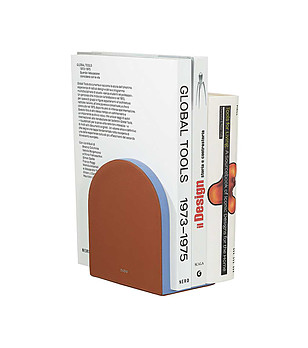 Кожен държач за книги в кафяво и синьо снимка