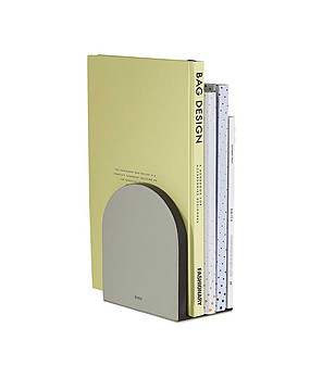 Кожен държач за книги в перлен нюанс и черно снимка