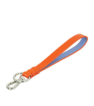 Оранжев ключодържател от естествена кожа Montpellier снимка