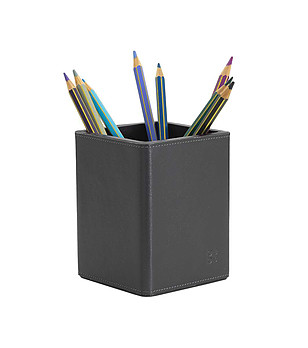 Кожен органайзер за химикали и моливи в тъмносиво снимка