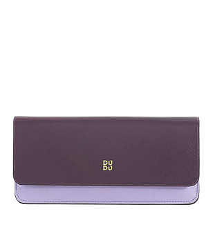 Калъф за очила от естествена кожа в лилави нюанси снимка