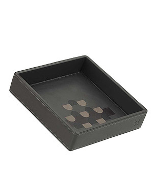 Кожена мини купа в цвят антрацит снимка