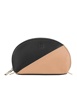 Кожен несесер в черно и пудра Segovia снимка