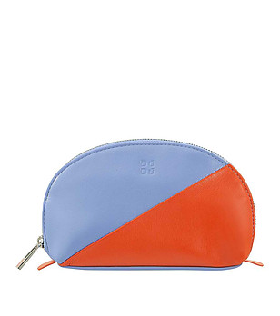 Кожен несесер в синьо и оранжево Segovia снимка