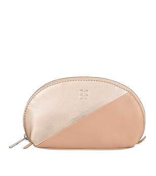 Кожен несесер в златисто и пудра Segovia снимка