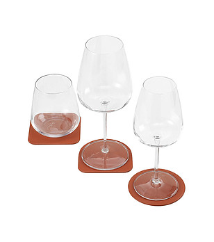 Комплект кожени подложки за чаша снимка