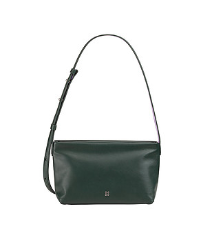 Кожена дамска чанта за рамо в зелено Fiji снимка