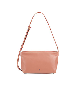 Розова дамска кожена чанта за рамо Fiji снимка