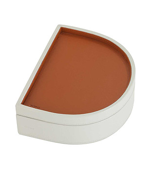 Кожена купа Valet 2в1 в перлен нюанс с акценти в кафяв нюанс снимка