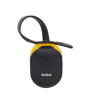 Унисекс аксесоар за пътнически куфар с Apple Airtag в черно и жълто снимка