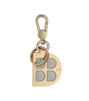 Златист ключодържател със сива и черна кожа Hashima снимка