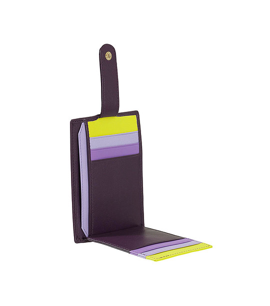 Кожен аксесоар за карти в цвят патладжан Magic снимка