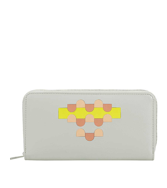 Кожен дамски портфейл в перлен нюанс Ustica с RFID защита снимка