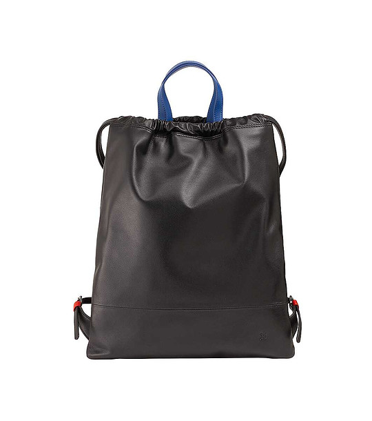 Черна дамска раница от естествена кожа Linosa снимка