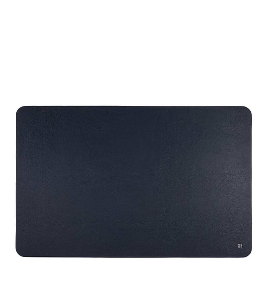 Двулицева мека кожена подложка за бюро в сини нюанси снимка