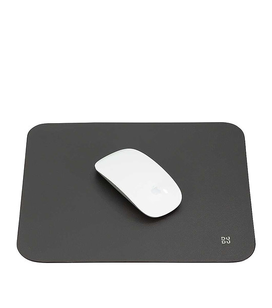 Тъмносива подложка за мишка от естествена кожа снимка