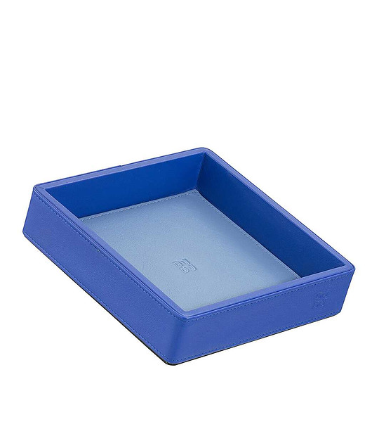 Кожена мини купа в сини нюанси снимка