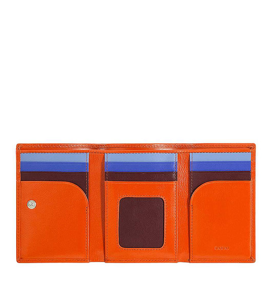 Оранжев кожен мъжки портфейл Pantelleria с RFID защита снимка