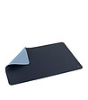 Двулицева мека кожена подложка за бюро в сини нюанси-2 снимка