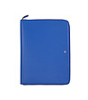 Синя папка за документи от естествена кожа-2 снимка