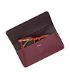 Калъф за очила от естествена кожа в бургунд-2 снимка