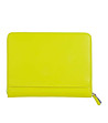 Кожена папка за документи в цвят лайм А5-2 снимка