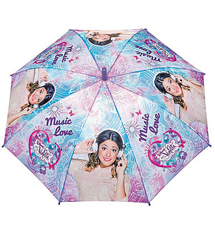 Детски цветен чадър с принт Violetta Music снимка