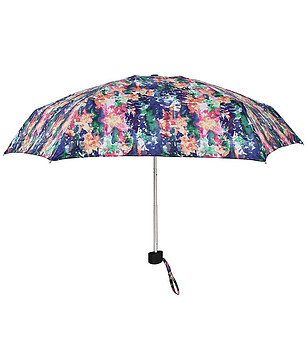 Лек и компактен многоцветен сгъваем чадър снимка