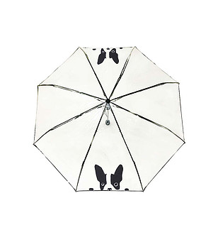 Автоматичен прозрачен сгъваем чадър устойчив на вятър снимка