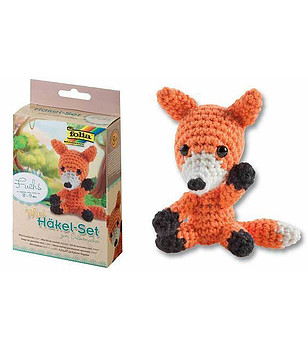 Комплект за плетене с една кука Лисица снимка