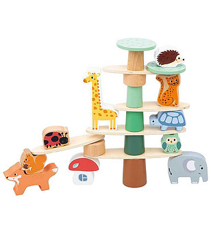 Дървена игра за баланс Гора снимка