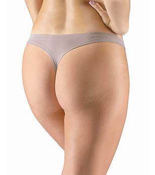 Дамски прашки от бамбукова вискоза в бежов цвят снимка