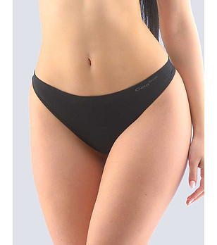 Дамски прашки от бамбукова вискоза в черен  цвят снимка