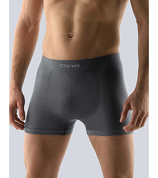 Памучни мъжки тъмносиви боксерки снимка