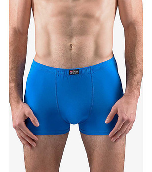 Памучни сини мъжки боксерки снимка