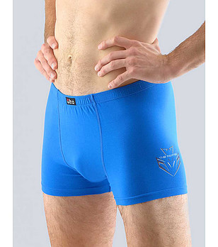 Сини памучни мъжки боксерки снимка