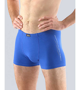 Памучни сини мъжки боксерки снимка