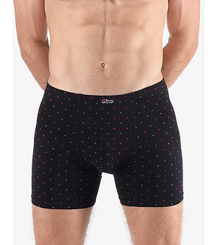 Мъжки черни боксерки с принт снимка