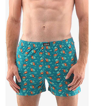 Мъжки памучни боксерки с принт петлета снимка