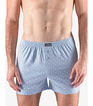 Светлосиви мъжки боксерки на точки снимка