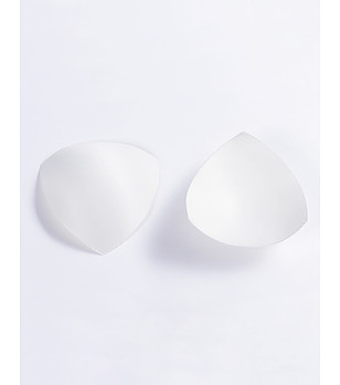 Триъгълни подплънки в бяло снимка