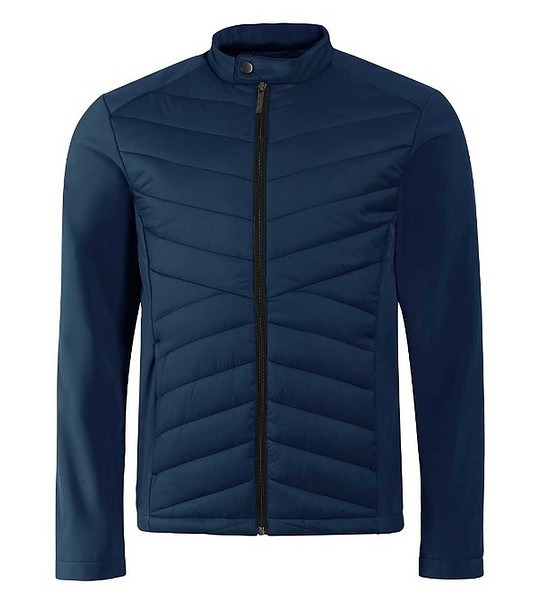 Хибридно мъжко яке в тъмносиньо с водоотблъскващо покритие Sam снимка