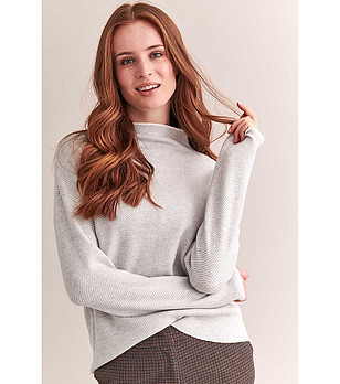 Сив пуловер Famaria снимка