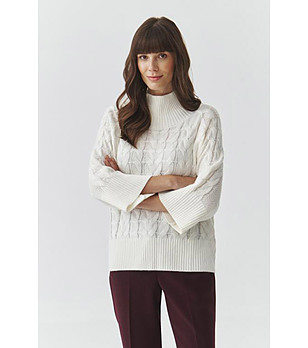 Пуловер в цвят слонова кост Willa снимка