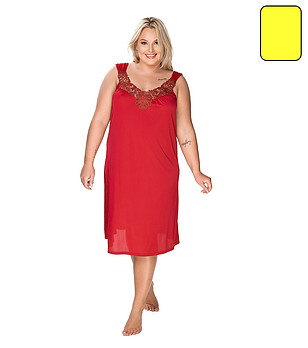 Жълта нощница без ръкави Róża снимка