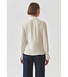 Дамска блуза в цвят слонова кост Crava-1 снимка