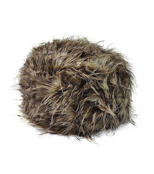 Дамска шапка с косъм в кафяви нюанси снимка